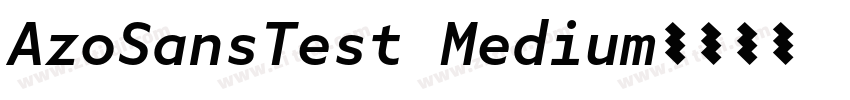 AzoSansTest Medium字体转换